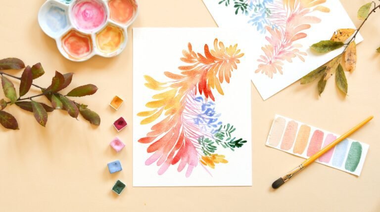 maroufler une aquarelle