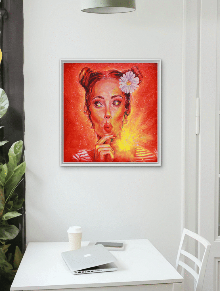 Toile Un brin de folie dans un burau