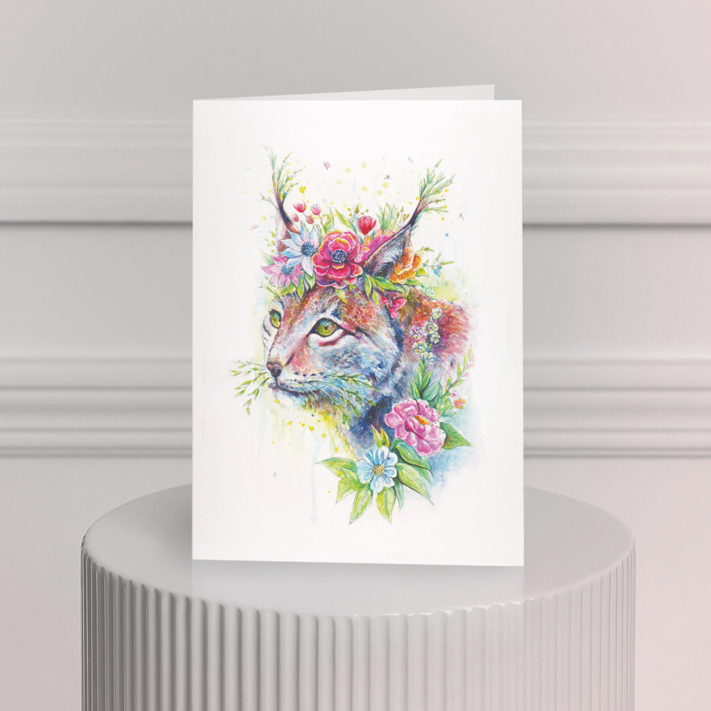 arte de souhait aquarelle lynx