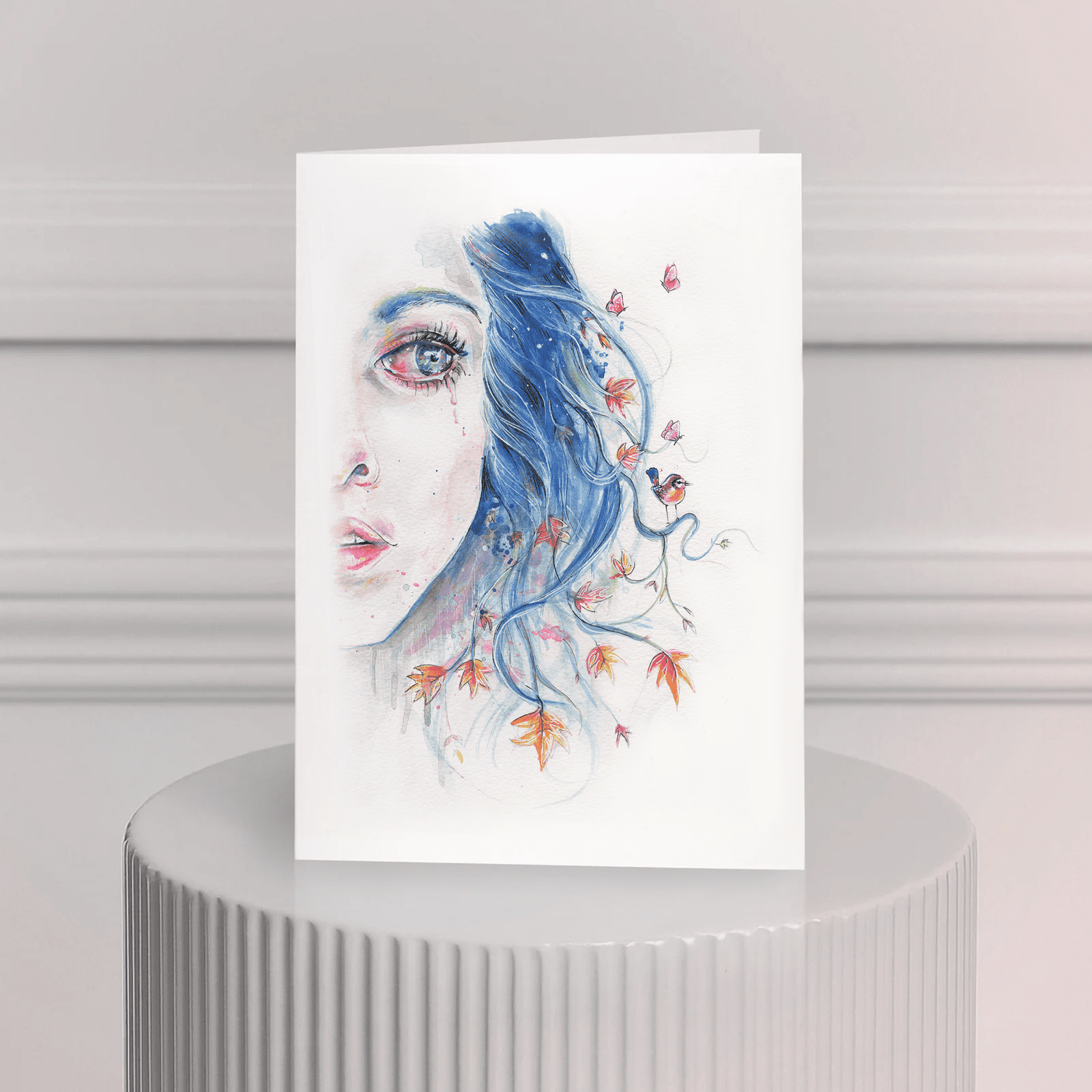 Carte de souhait d'une femme nature