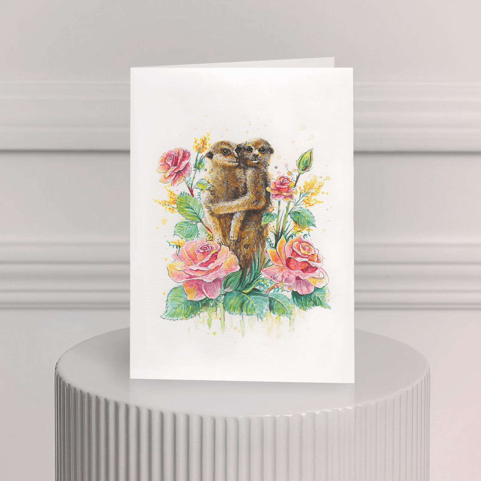 Carte de souhait aquarelle – deux frères ensemble