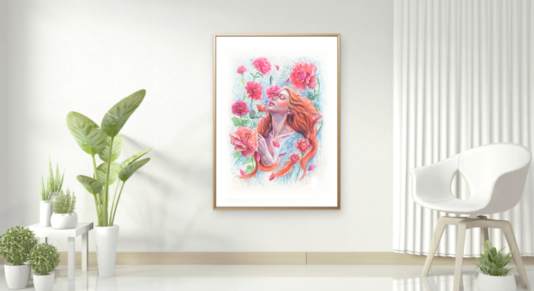 harmonie couleurs aquarelle portrait artistique doux