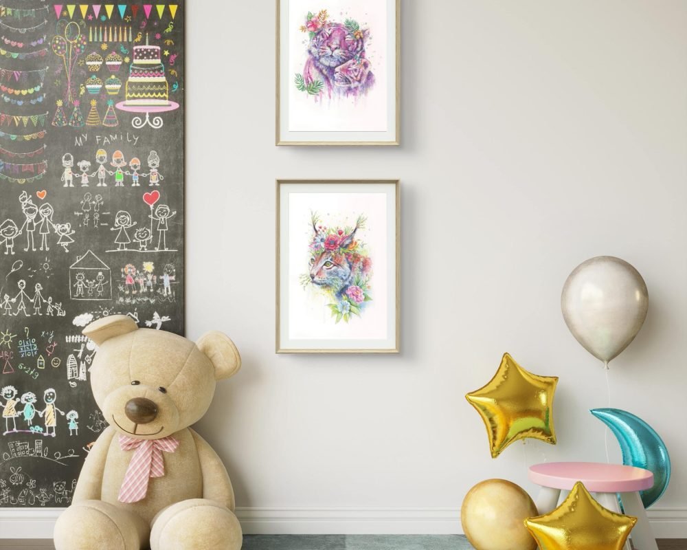 Affiche mignonne aquarelle pour chambre d’enfant