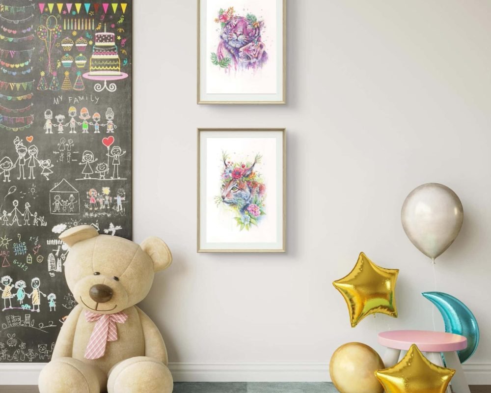 Affiche mignonne aquarelle pour chambre d’enfant